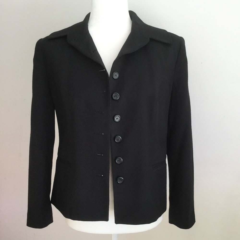 Chadwicks Black Wool Jacket  6 Petite